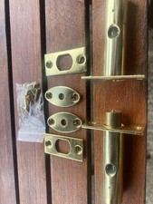 Door Security Set.Pair 3” Chubb type Bolts, Door Safety Chain Set , All In Brass