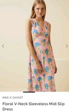 M&S X Ghost UK 14 Midi Slip