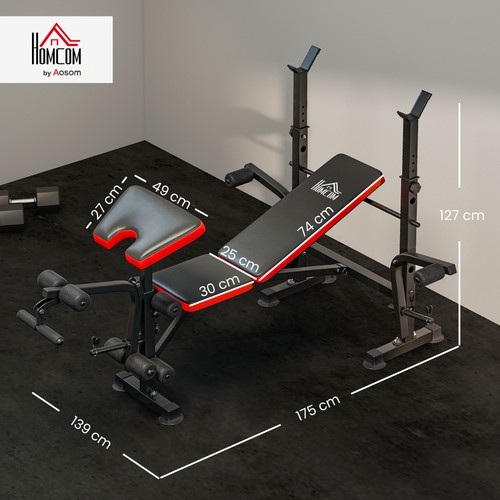 Adjustable weight bench with - weight,