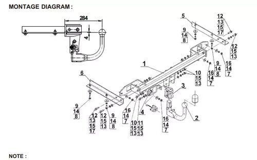 Detachable swan neck tow - neck, bar
