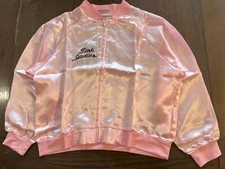 Women's Pink Ladies Jacket Fancy Dress Grease  Embroided Words