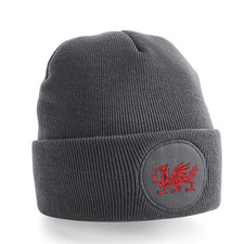 Welsh Dragon patch beanie