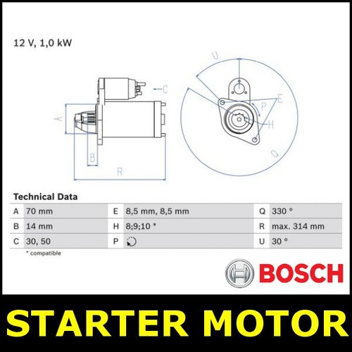 Starter motor fits mercedes - starter,