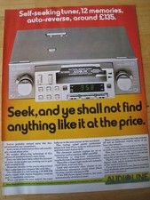 AUDIOLINE HARRY MOSS INTERNATIONAL SELF-SEEKING TUNER STEREO ADVERT A4 FILE 54