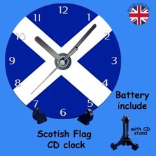 Scottish flag CD clock with
