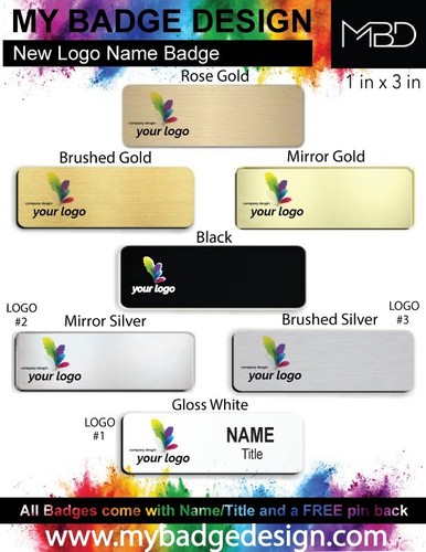 New logo name badge - name,