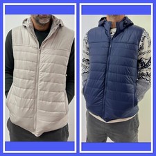 Mens Ex Red Herring Lightweight Gillet, Padded With Removable Hood RRP £45 2 col