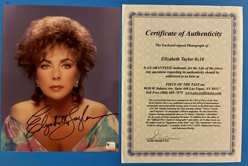 Elizabeth taylor signed 8x10 - taylor,