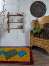 Vibrant VIntage Moroccan Berber Rug