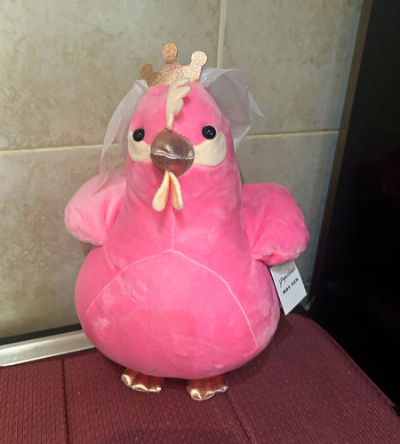 Paperchase mrs hen pink plush - pink,
