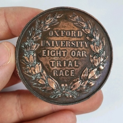 Antique bronze medal oxford - medal,