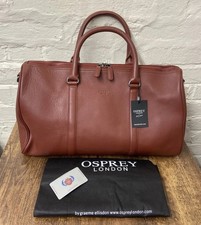 Osprey London By Graeme Ellisdon Brown Leather Hold-all Bag New With Tags