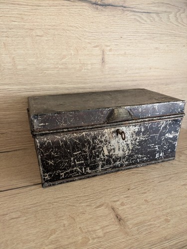 Antique black toleware deed - antique,