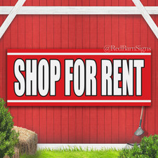 SHOP FOR RENT Store Lease Realtor Garage Indoor Outdoor Banner Sign with grommet