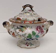 Antique Ridgway, Morley, Wear & Co Sauce Tureen 'Gold Bird' Pattern No. 3/375