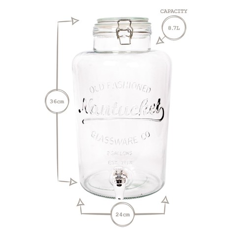 Glass drinks dispenser with - glass,