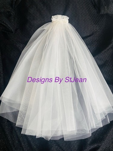 Double layer ivory veil - 22”,