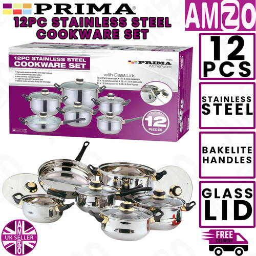 Prima 12pc stainless - stainless, steel