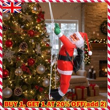 60 CM Hanging Santa Climbing Rope Ladder - Large Outdoor Christmas Decorations