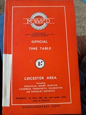 Midland Red Bus Timetable 1955