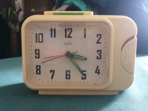 Acctim fluorescent alarm clock - fluorescent,