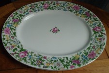 Vintage pretty floral platter by Crown Staffordshire