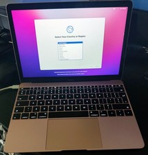 Rose Gold Apple Macbook Retina A1534 - 2016, 8gb ram, 250gb ssd. VGC.