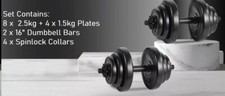Hardcastle Dumbbell Gym Weight  30kg - Black