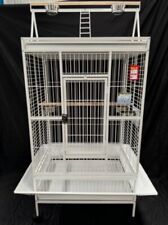 Parrot-Supplies Atlanta Play Top Parrot Cage - White, African Grey, Amazon,