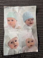 Sirdar Tiny Tots DK Baby Hat Knitting Pattern 1827 (Tkp)