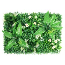 Artificial Plant Wall Mat Fence Greenery Panel Decor Foliage Hedge Grass 60x40cm