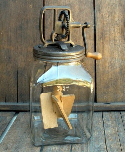 Antique quart vintage butter - antique, 6