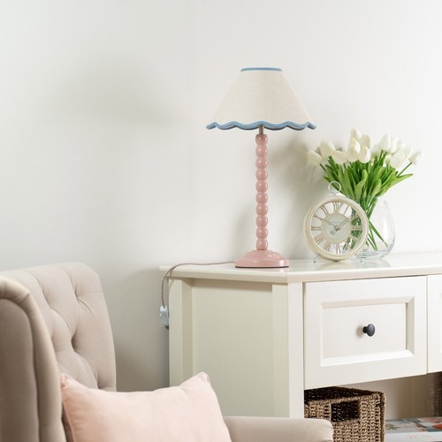 Pink bobbin table lamp bedroom - bobbin,