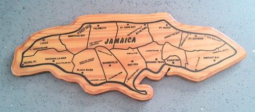 Jamaican map sculpture - jamaican,