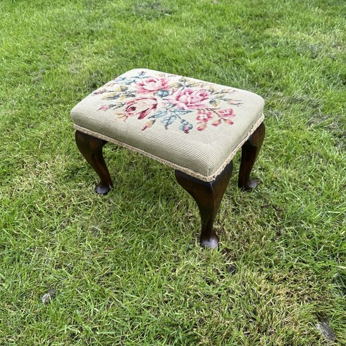 Wooden foot stool with - foot,