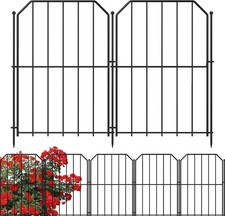 Yeabett Garden Fence 25 Pcs Metal Fencing 31cm(W) × 41cm(H) PANNELS ONLY