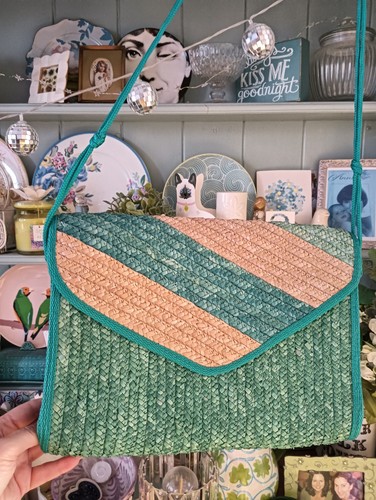 Topshop vintage green straw - topshop,