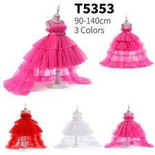 Flower Girls Party Long Dress Kids Bridesmaid Wedding Princess Pageant Prom Gown