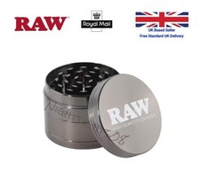 Raw Smoking 50mm Metal 4 Part Tobacco / Herb Grinder, Free P&P
