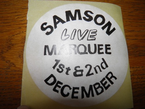 Samson vintage promo sticker - samson,