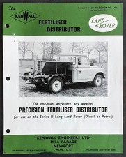 LAND ROVER KENWALL FERTILISER DISTRIBUTOR Sales Leaflet c1960s