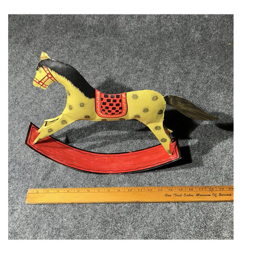 Vintage tin rocking - vintage, horse
