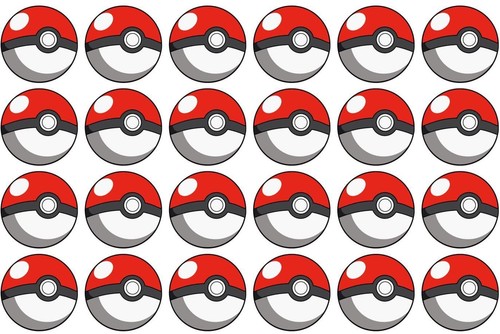 Pokemon balls edible rice - 48,