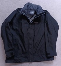 Beghaus Vintage Black Mens Windbreaker Jacket Coat Anorak Size XL Pit-pit 26"