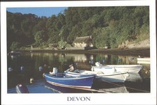 DEVON, RIVER DART AT DITTISHAM - Vintage POSTCARD
