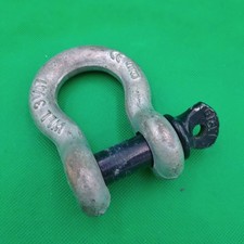 1x 3-1/4t WLL Galvanised Bow Shackle 5/8" Recovery Towing 4x4