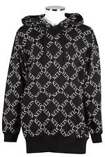 VALENTINO BLACK MEN'S COTTON BLEND HOODIE MEDIUM