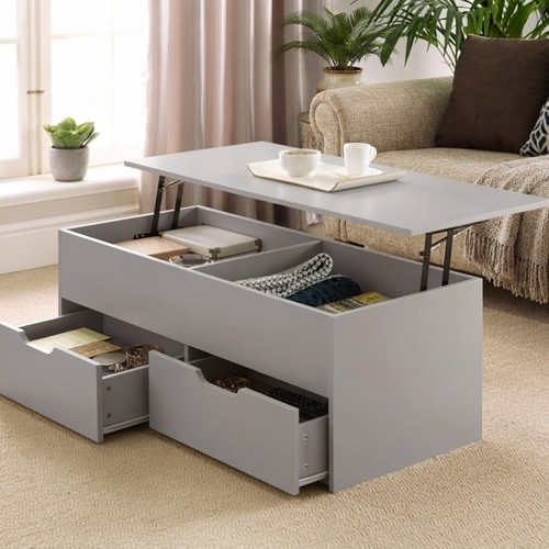 Grey coffee table with - table,
