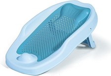 Baby Bath Support Seat – Foldable Non-Slip Infant Bather 0–12 Months Blue