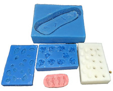 6 Set Silicone Moulds, 1/12th Pond, Brick Planter, Koi, Flowers, Leaves, T/stool